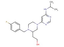 2-{1-(4-fluorobenzyl)-4-[6-(isopropylamino)-4-pyrimidinyl]-2-piperazinyl}ethanol