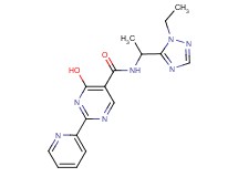 N-[1-(1-ethyl-1H-1,2,4-triazol-5-yl)ethyl]-4-hydroxy-2-pyridin-2-ylpyrimidine-5-carboxamide