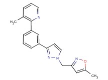 3-methyl-2-(3-{1-[(5-methyl-3-isoxazolyl)methyl]-1H-pyrazol-3-yl}phenyl)pyridine