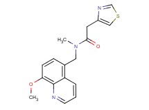 N-[(8-methoxyquinolin-5-yl)methyl]-N-methyl-2-(1,3-thiazol-4-yl)acetamide