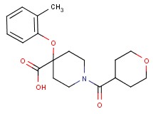 4-(2-methylphenoxy)-1-(tetrahydro-2H-pyran-4-ylcarbonyl)piperidine-4-carboxylic acid