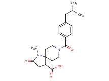 8-(4-isobutylbenzoyl)-1-methyl-2-oxo-1,8-diazaspiro[4.5]decane-4-carboxylic acid