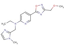N-ethyl-5-[3-(methoxymethyl)-1,2,4-oxadiazol-5-yl]-N-[(1-methyl-1H-imidazol-2-yl)methyl]-2-pyridinamine