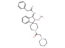 N-[(2R*,3R*)-2-methoxy-1'-(1-piperidinylacetyl)-2,3-dihydrospiro[indene-1,4'-piperidin]-3-yl]-2-phenylacetamide