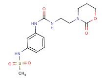 N-{3-[({[2-(2-oxo-1,3-oxazinan-3-yl)ethyl]amino}carbonyl)amino]phenyl}methanesulfonamide
