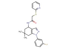 N-[1-(3-fluorophenyl)-6,6-dimethyl-4,5,6,7-tetrahydro-1H-indazol-4-yl]-2-(2-pyridinylthio)acetamide