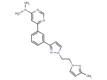 N,N-dimethyl-6-(3-{1-[2-(3-methyl-1H-pyrazol-1-yl)ethyl]-1H-pyrazol-3-yl}phenyl)-4-pyrimidinamine