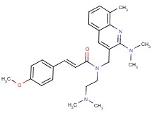 (2E)-N-[2-(dimethylamino)ethyl]-N-{[2-(dimethylamino)-8-methyl-3-quinolinyl]methyl}-3-(4-methoxyphenyl)acrylamide