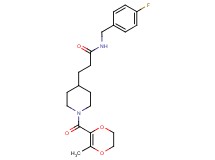 N-(4-fluorobenzyl)-3-{1-[(3-methyl-5,6-dihydro-1,4-dioxin-2-yl)carbonyl]-4-piperidinyl}propanamide