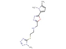 N-{[5-(1,5-dimethyl-1H-pyrrol-2-yl)-1,3,4-oxadiazol-2-yl]methyl}-2-[(1-methyl-1H-tetrazol-5-yl)thio]ethanamine