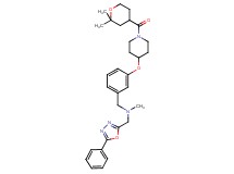 1-[3-({1-[(2,2-dimethyltetrahydro-2H-pyran-4-yl)carbonyl]-4-piperidinyl}oxy)phenyl]-N-methyl-N-[(5-phenyl-1,3,4-oxadiazol-2-yl)methyl]methanamine
