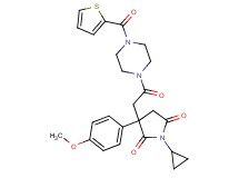 1-cyclopropyl-3-(4-methoxyphenyl)-3-{2-oxo-2-[4-(2-thienylcarbonyl)-1-piperazinyl]ethyl}-2,5-pyrrolidinedione