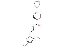 N-[2-(3,5-dimethyl-1H-pyrazol-1-yl)ethyl]-6-(4H-1,2,4-triazol-4-yl)nicotinamide