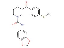 N-1,3-benzodioxol-5-yl-3-[4-(methylthio)benzoyl]-1-piperidinecarboxamide