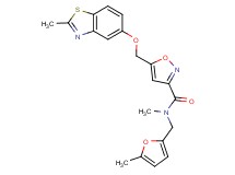 N-methyl-5-{[(2-methyl-1,3-benzothiazol-5-yl)oxy]methyl}-N-[(5-methyl-2-furyl)methyl]-3-isoxazolecarboxamide