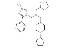 1-(1-cyclopentyl-4-piperidinyl)-N-[(1-methyl-3-phenyl-1H-pyrazol-4-yl)methyl]-N-(tetrahydro-2-furanylmethyl)methanamine