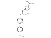 N-[(3-isopropyl-1,2,4-oxadiazol-5-yl)methyl]-N-{[2-(4-methoxyphenyl)pyrimidin-5-yl]methyl}ethanamine