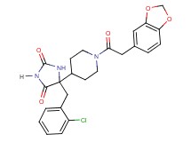 5-[1-(1,3-benzodioxol-5-ylacetyl)-4-piperidinyl]-5-(2-chlorobenzyl)-2,4-imidazolidinedione