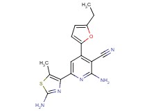 2-amino-6-(2-amino-5-methyl-1,3-thiazol-4-yl)-4-(5-ethyl-2-furyl)nicotinonitrile