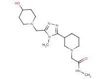 2-(3-{5-[(4-hydroxypiperidin-1-yl)methyl]-4-methyl-4H-1,2,4-triazol-3-yl}piperidin-1-yl)-N-methylacetamide