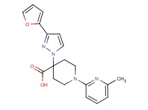 4-[3-(2-furyl)-1H-pyrazol-1-yl]-1-(6-methylpyridin-2-yl)piperidine-4-carboxylic acid