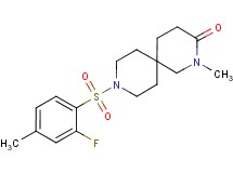 9-[(2-fluoro-4-methylphenyl)sulfonyl]-2-methyl-2,9-diazaspiro[5.5]undecan-3-one
