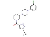 1-(3-chlorophenyl)-4-{1-[(3-cyclopropyl-1H-pyrazol-5-yl)carbonyl]-3-piperidinyl}piperazine