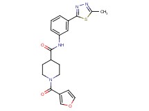 1-(3-furoyl)-N-[3-(5-methyl-1,3,4-thiadiazol-2-yl)phenyl]-4-piperidinecarboxamide