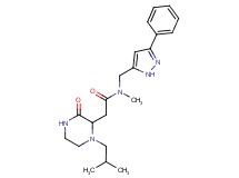 2-(1-isobutyl-3-oxo-2-piperazinyl)-N-methyl-N-[(3-phenyl-1H-pyrazol-5-yl)methyl]acetamide