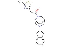 (1S*,5R*)-3-(2,3-dihydro-1H-inden-2-yl)-6-[(2-methyl-1,3-thiazol-4-yl)acetyl]-3,6-diazabicyclo[3.2.2]nonane