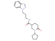 N-[3-(1H-1,2,3-benzotriazol-1-yl)propyl]-1-cyclopentyl-6-oxo-3-piperidinecarboxamide