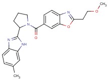 2-(2-methoxyethyl)-6-{[2-(6-methyl-1H-benzimidazol-2-yl)-1-pyrrolidinyl]carbonyl}-1,3-benzoxazole