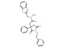 N-(1,3-benzothiazol-2-ylmethyl)-2-{2,5-dioxo-3-phenyl-1-[2-(2-pyridinyl)ethyl]-3-pyrrolidinyl}-N-methylacetamide