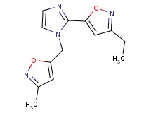3-ethyl-5-{1-[(3-methylisoxazol-5-yl)methyl]-1H-imidazol-2-yl}isoxazole