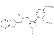 (1,3-benzoxazol-2-ylmethyl){[3-(2,4-dimethoxyphenyl)-1H-pyrazol-4-yl]methyl}methylamine