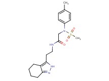 2-[(4-methylphenyl)(methylsulfonyl)amino]-N-[2-(4,5,6,7-tetrahydro-2H-indazol-3-yl)ethyl]acetamide