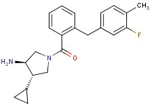 (3R*,4S*)-4-cyclopropyl-1-[2-(3-fluoro-4-methylbenzyl)benzoyl]pyrrolidin-3-amine