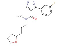 3-(3-fluorophenyl)-N-methyl-N-[3-(tetrahydro-2-furanyl)propyl]-1H-pyrazole-4-carboxamide