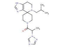 5-isobutyl-1'-[2-(1H-1,2,4-triazol-1-yl)propanoyl]-1,5,6,7-tetrahydrospiro[imidazo[4,5-c]pyridine-4,4'-piperidine]
