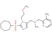 1-[2-(cycloheptylsulfonyl)-1-(2-methoxyethyl)-1H-imidazol-5-yl]-N-methyl-N-[(3-methyl-2-pyridinyl)methyl]methanamine