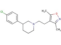 3-(4-chlorophenyl)-1-[2-(3,5-dimethyl-4-isoxazolyl)ethyl]piperidine trifluoroacetate