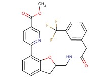 methyl 6-{2-[({[3-(trifluoromethyl)phenyl]acetyl}amino)methyl]-2,3-dihydro-1-benzofuran-7-yl}nicotinate