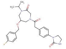 6-[(4-fluorobenzyl)oxy]-1-isopropyl-4-{[4-(2-oxo-1-imidazolidinyl)phenyl]acetyl}-1,4-diazepan-2-one