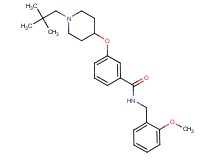 3-{[1-(2,2-dimethylpropyl)-4-piperidinyl]oxy}-N-(2-methoxybenzyl)benzamide