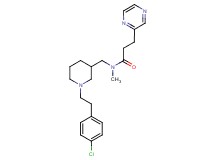 N-({1-[2-(4-chlorophenyl)ethyl]-3-piperidinyl}methyl)-N-methyl-3-(2-pyrazinyl)propanamide