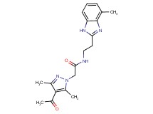 2-(4-acetyl-3,5-dimethyl-1H-pyrazol-1-yl)-N-[2-(4-methyl-1H-benzimidazol-2-yl)ethyl]acetamide