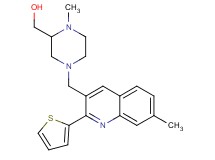 (1-methyl-4-{[7-methyl-2-(2-thienyl)-3-quinolinyl]methyl}-2-piperazinyl)methanol