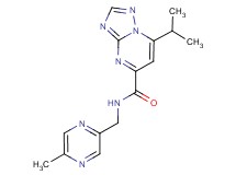 7-isopropyl-N-[(5-methyl-2-pyrazinyl)methyl][1,2,4]triazolo[1,5-a]pyrimidine-5-carboxamide