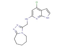 4-chloro-N-(6,7,8,9-tetrahydro-5H-[1,2,4]triazolo[4,3-a]azepin-3-ylmethyl)-1H-pyrrolo[2,3-b]pyridin-6-amine