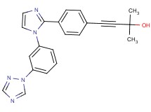 2-methyl-4-(4-{1-[3-(1H-1,2,4-triazol-1-yl)phenyl]-1H-imidazol-2-yl}phenyl)but-3-yn-2-ol